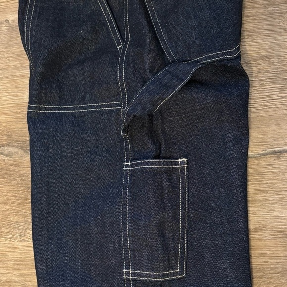 Edwin Bailee Worker Pant Cargo Utility High-Rise Jeans Size 24 Dark Wash - Picture 10 of 16